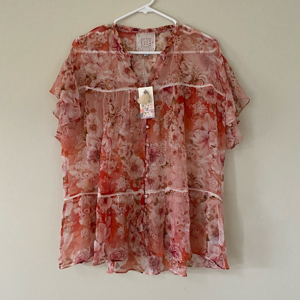 Johnny Was ‘Yours Truly Silk Blouse’ NWT